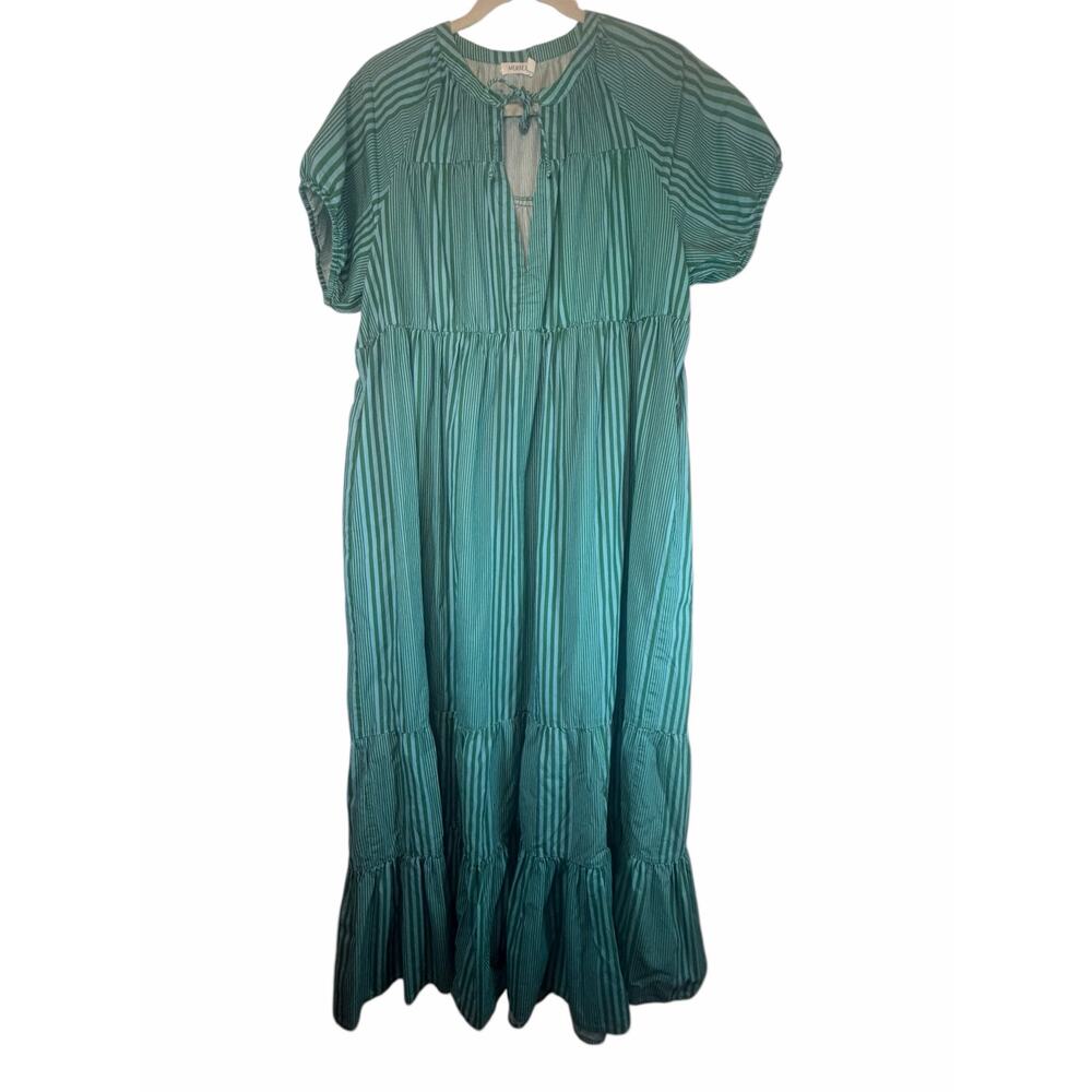 Mersea Blue and Green Striped Dress - Size L/XL - Picture 9 of 12